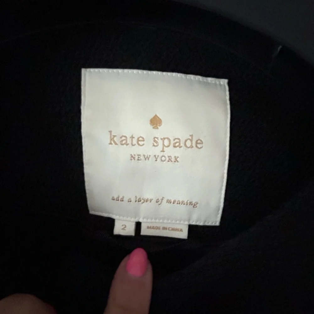 Kate Spade Black Flower Jacket Timeless Design - Picture 4 of 8